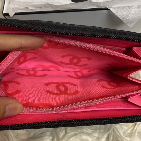 Chanel Cambon Zip Around Organizer Wallet Quilted Lambskin Black - Picture 10 of 11